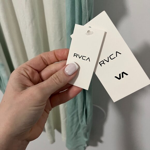 NEW RVCA Blue & White Sucker Punched Mini Dress Size Small - Picture 5 of 10